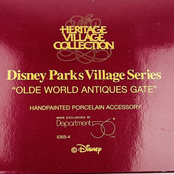 Dept 56 Olde World Antiques Gate‎ Porcelain Figures Disney Parks Village Series - Picture 8 of 8